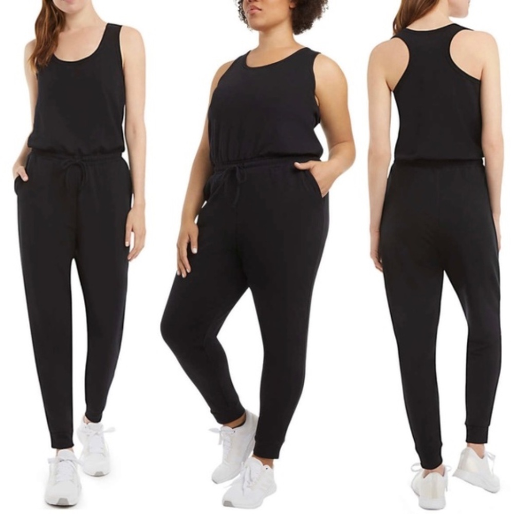 Danskin Comfy Lounge Black Romper Jumpsuit